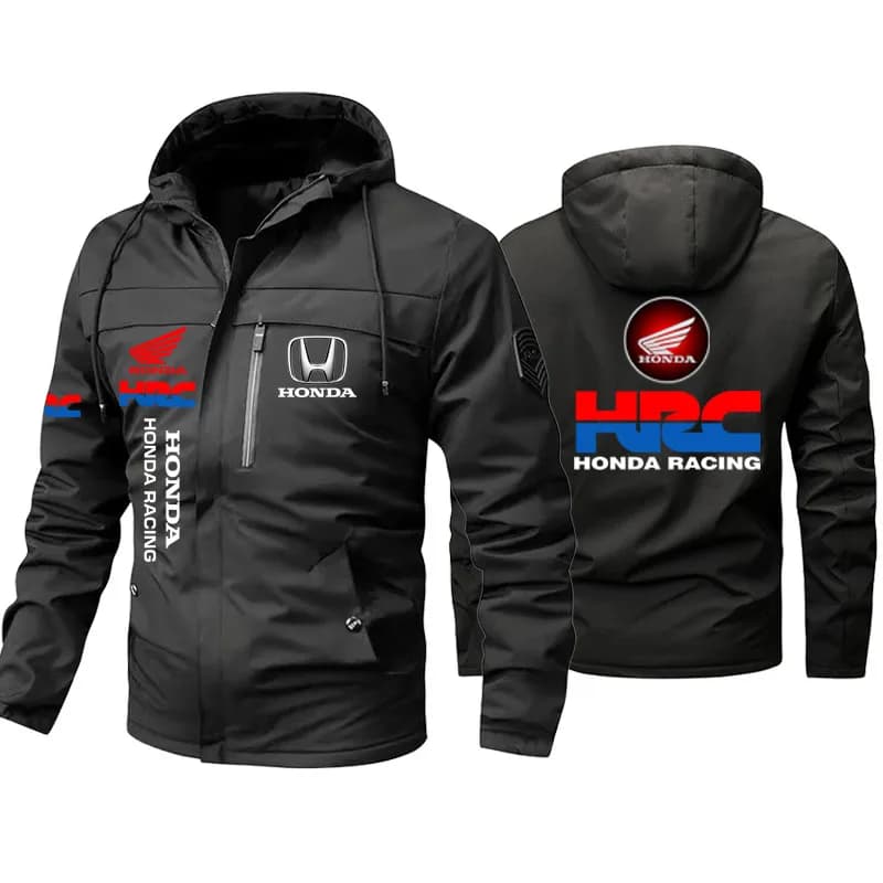 Blouson moto homme Honda nouveau logo 2026, Blouson Honda, Blouson pilote personnalisé pour équipe d