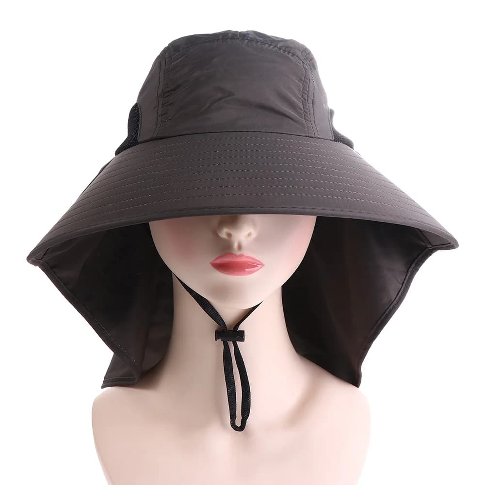 Casquette de pêche Panama à bord Long et large, chapeau à rabat avec couvre-cou, casquette de soleil