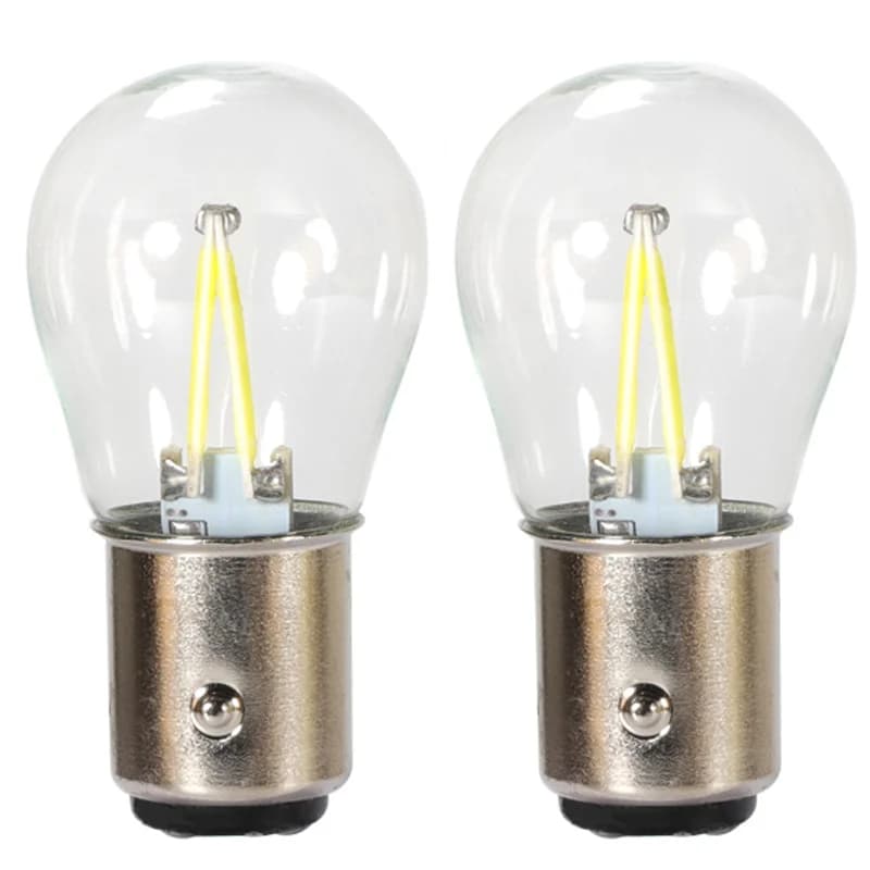 2X P21W Ba15s 1156 Led 1157 Bay15d douille d'ampoule puce de Filament ampoule de voiture lampe Lada