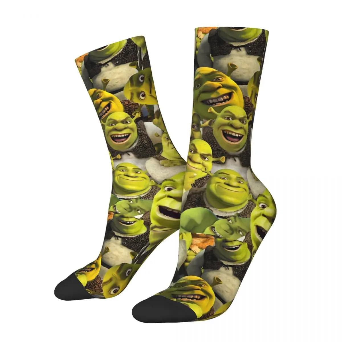 Chaussettes Hip-Hop Shreks Memes pour femmes et hommes, chaussettes de basket-ball, chaussettes long