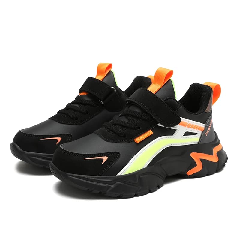 Chaussures de dehors Décontractées en Cuir Antidérapantes pour Garçon, Baskets de Tennis à Semelle S