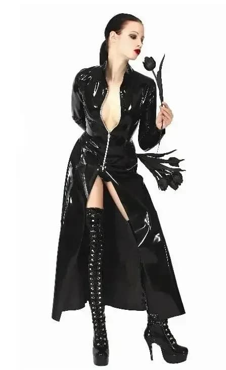 Film Neo Trench noir brillant PVC cuir manteau la matrice Neo Cosplay Costume uniforme adulte femmes