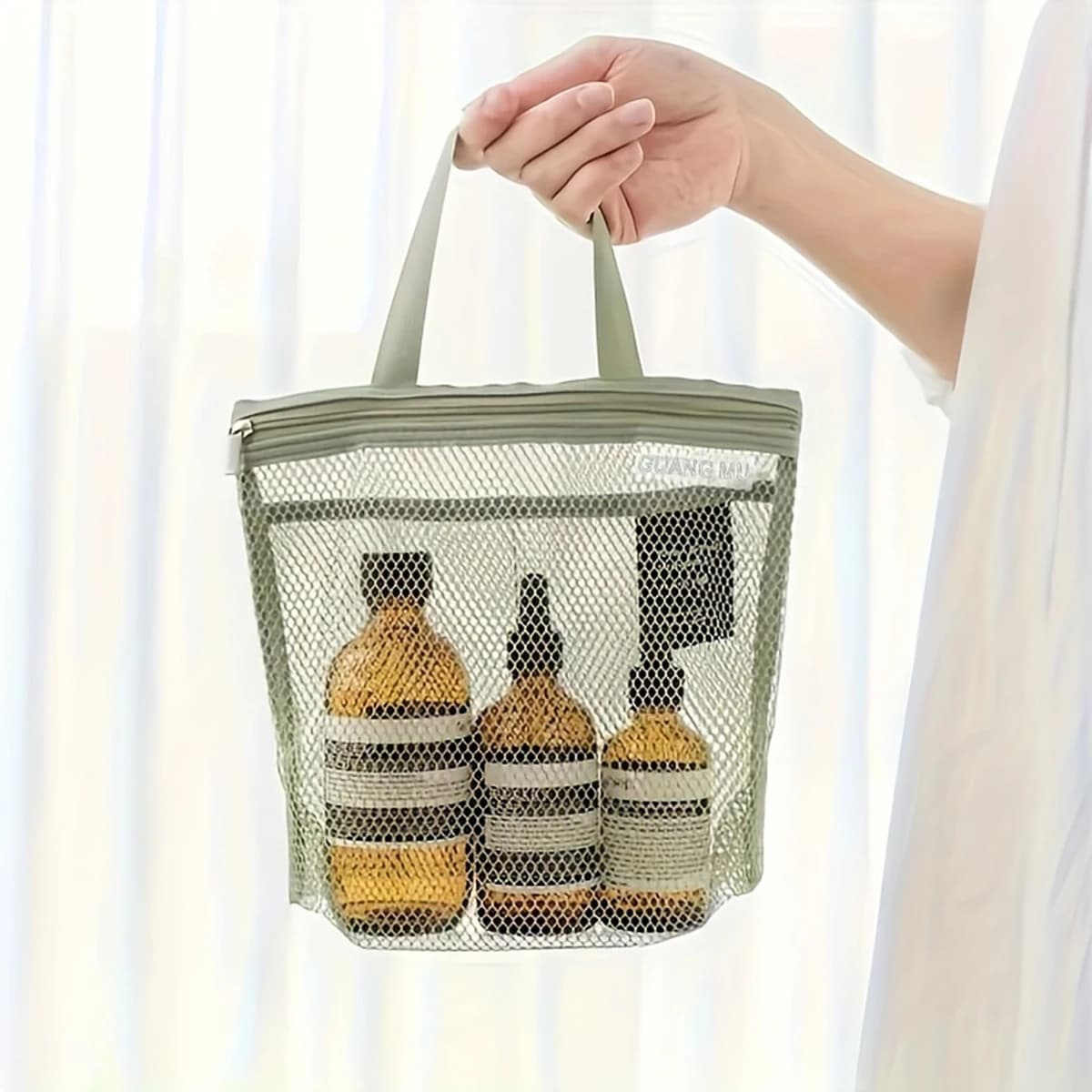 Trousse de maquillage Portable, sac de bain étanche en maille, sac de sport, sac de rangement divers