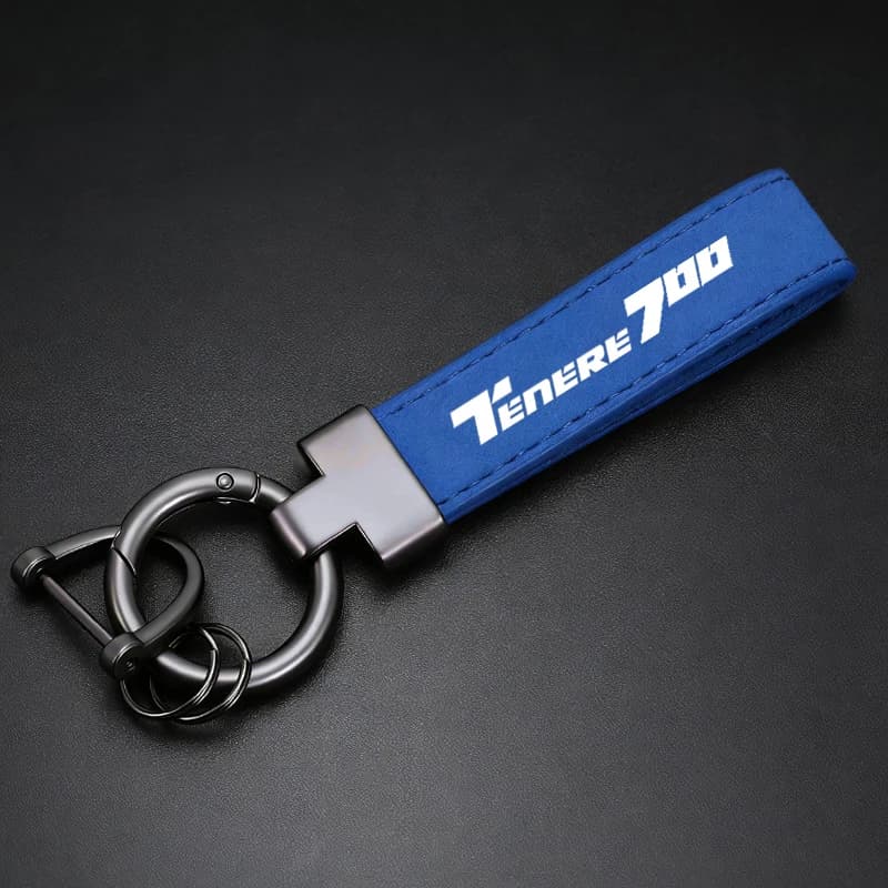 Porte-clés en cuir et daim avec logo tendance pour moto Yamaha TENERE 700 Tenere700 XTZ 700 T700 201