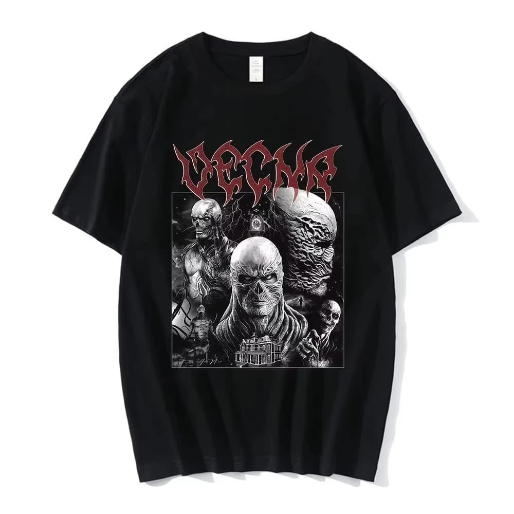 T-shirt unisexe en coton 100% avec graphismes de l'épisode 001 de la série télévisée Stranger Vecna,