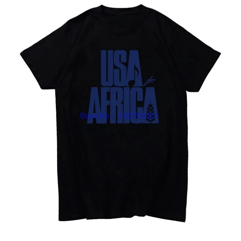T-shirt graphique d'été pour hommes 'We Are the World' Anniversaire United Artists Imprimé Coton Man