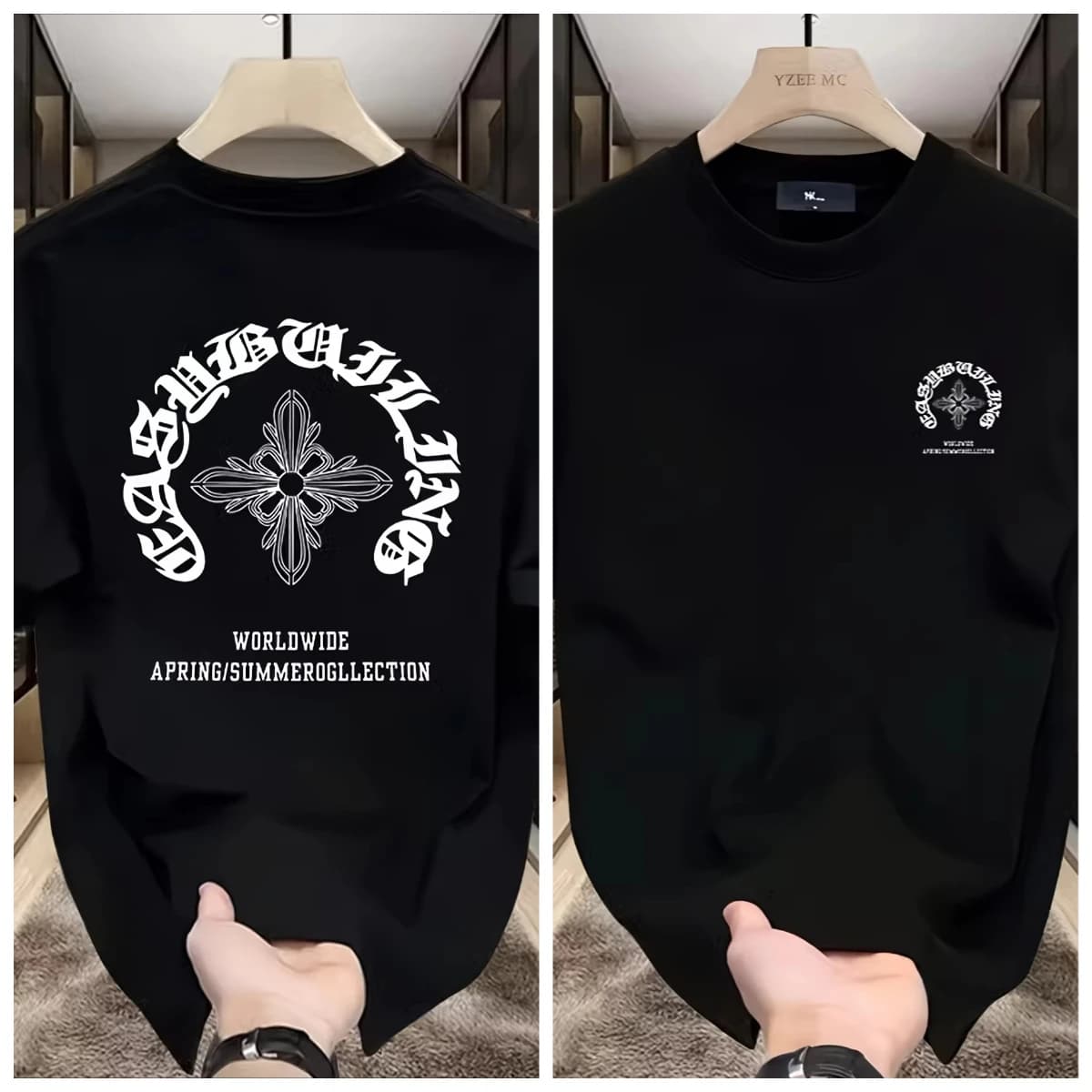 T-shirt Homme Été 2026 en Coton Pur de Haute Qualité – Mode Urbaine Décontractée Sportive Ample et R