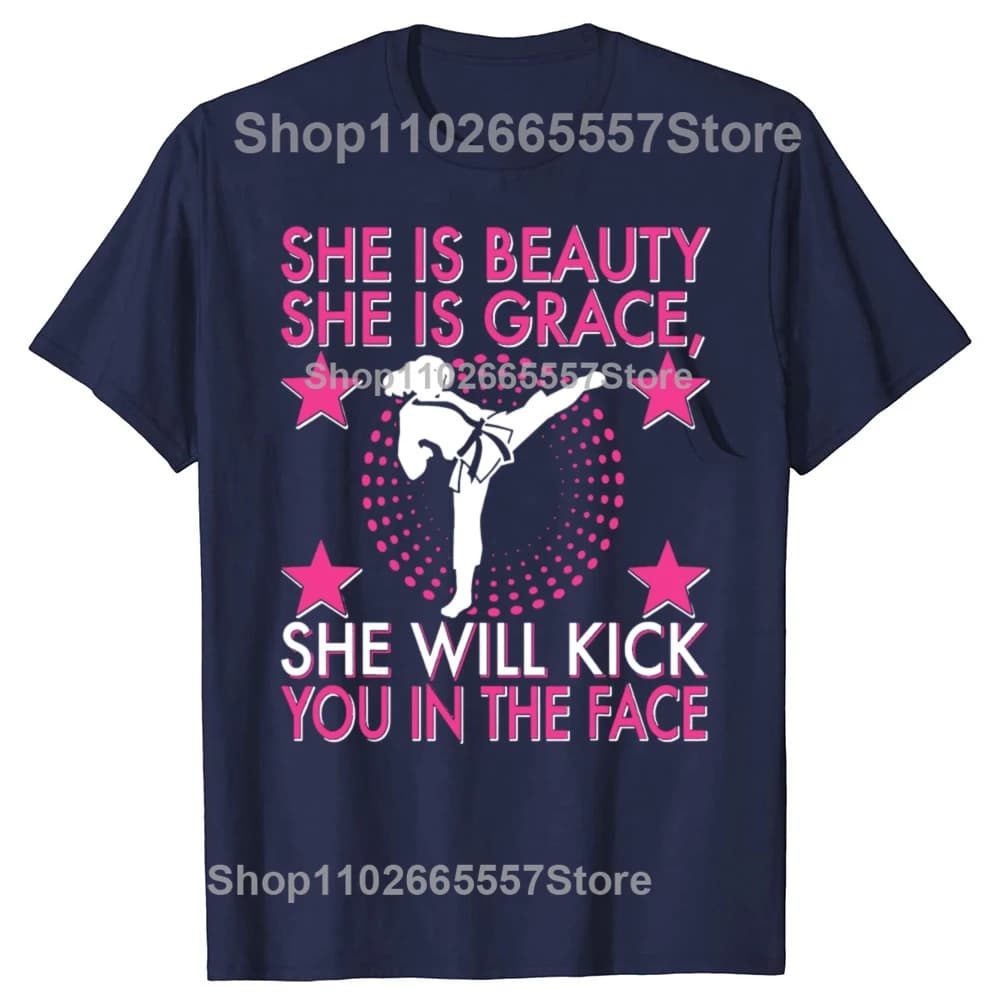 T-shirt de karaté drôle pour hommes et femmes, T-shirt décontracté, T-shirt de coup de pied de taekw