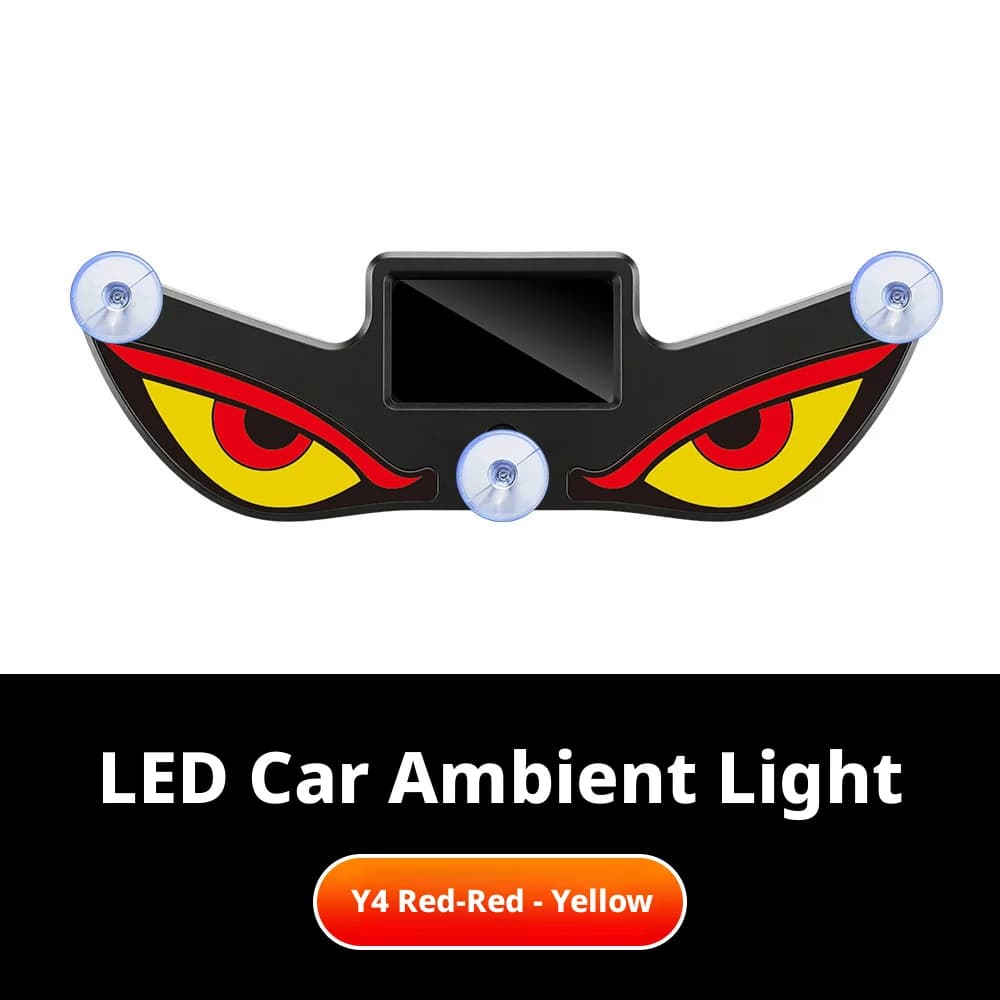 Lampe d'ambiance BLALION Car Cool EYE à énergie solaire, lumière néon respirante, décoration de voit