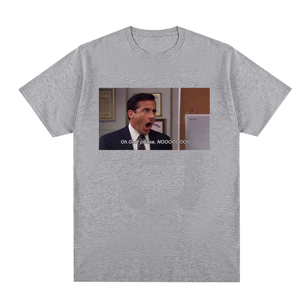 T-shirt hommage à Michael Scott, série télévisée The Office, Oh Dieu, s'il vous plaît, sans motif, à