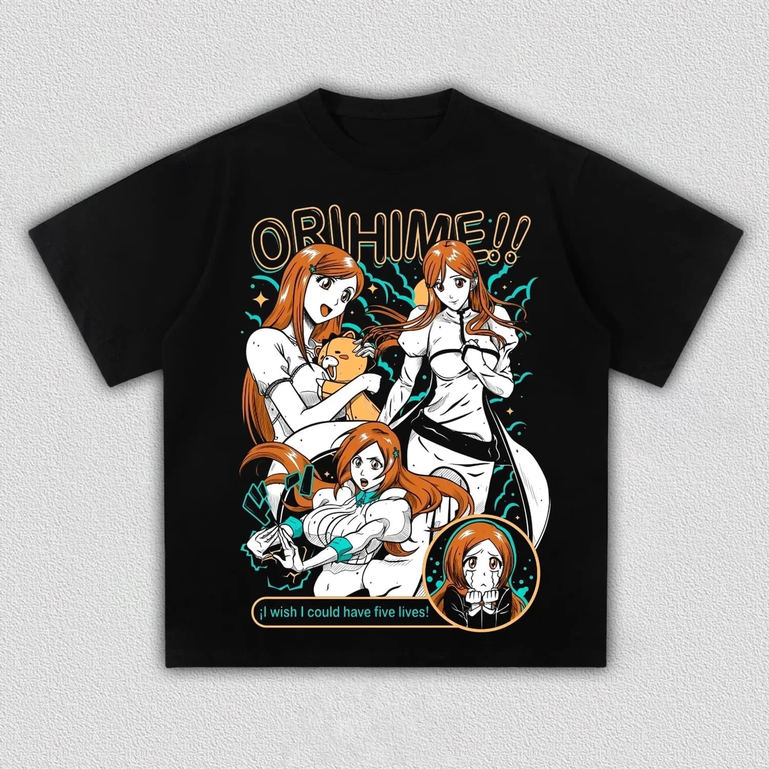 T-shirt imprimé anime BLEACH Inoue Orihime, vêtements pour hommes et femmes, été 2026, nouveau t-shi