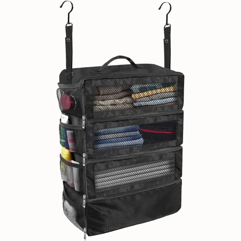 Organisateur de valise, organisateur de bagages de voyage de grande capacité, étagère suspendue, emb