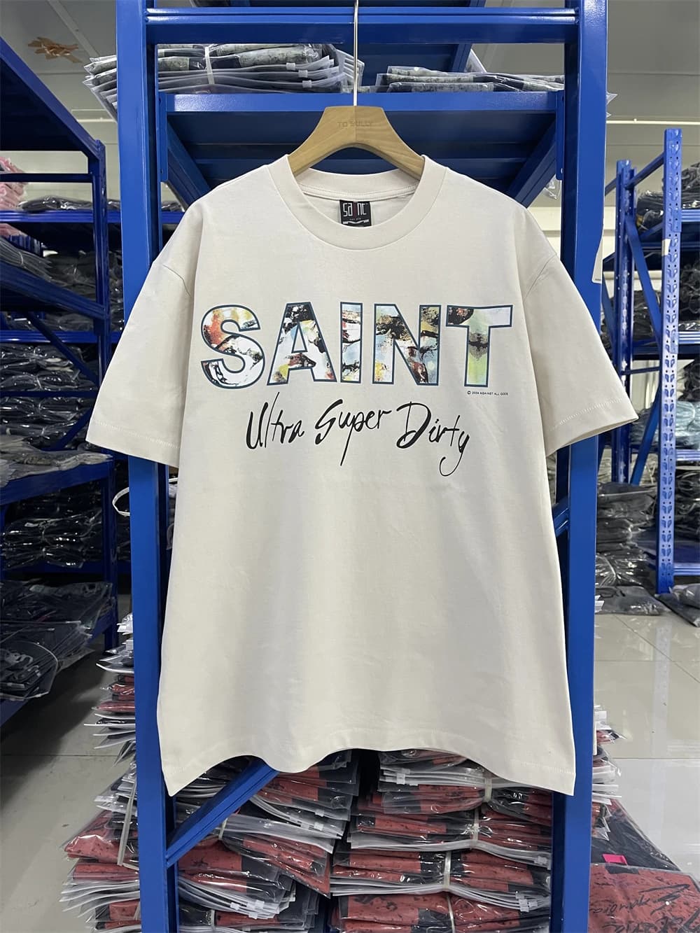 Saint jésus veilleuse Destruction en détresse imprimé à manches courtes T-shirt hommes femmes T peti