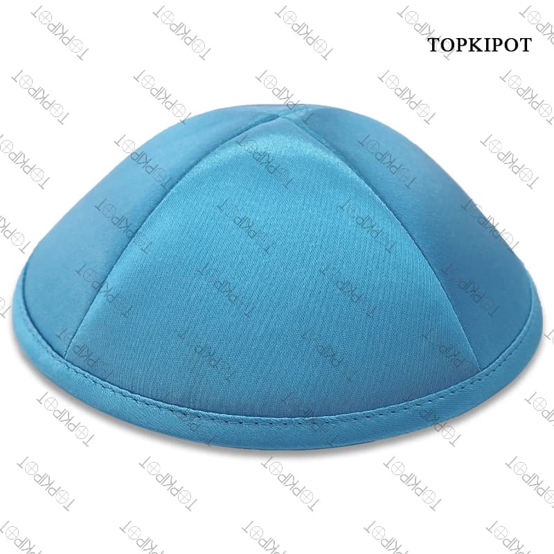 Casquette de prière juive personnalisée Kippa bleu lac pour chapeau ethnique Bar Mitzvah et Brit Mil