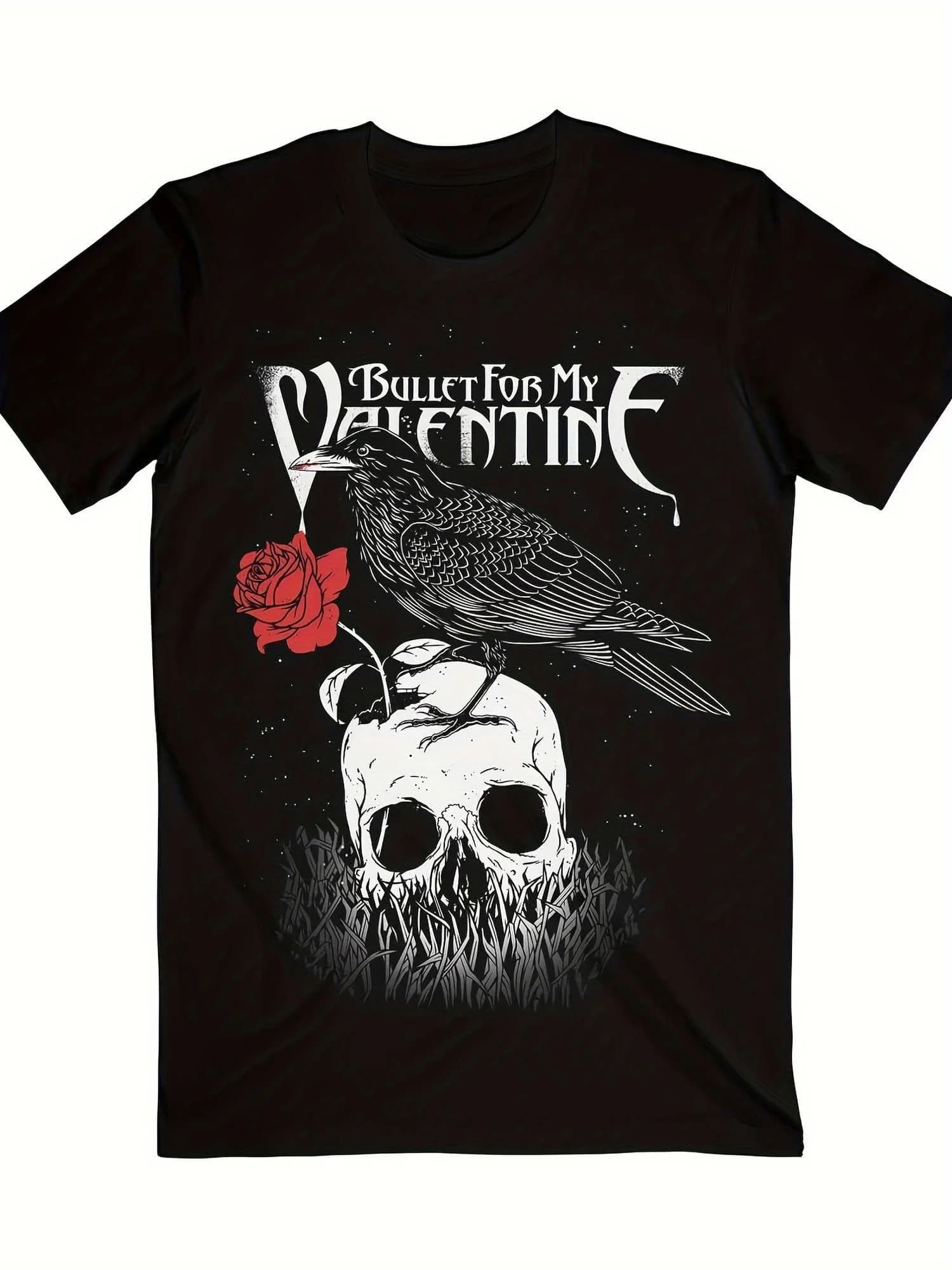 Bullet For My Valentine Raven T-Shirt 100% coton graphique à manches courtes chemise unisexe hommes