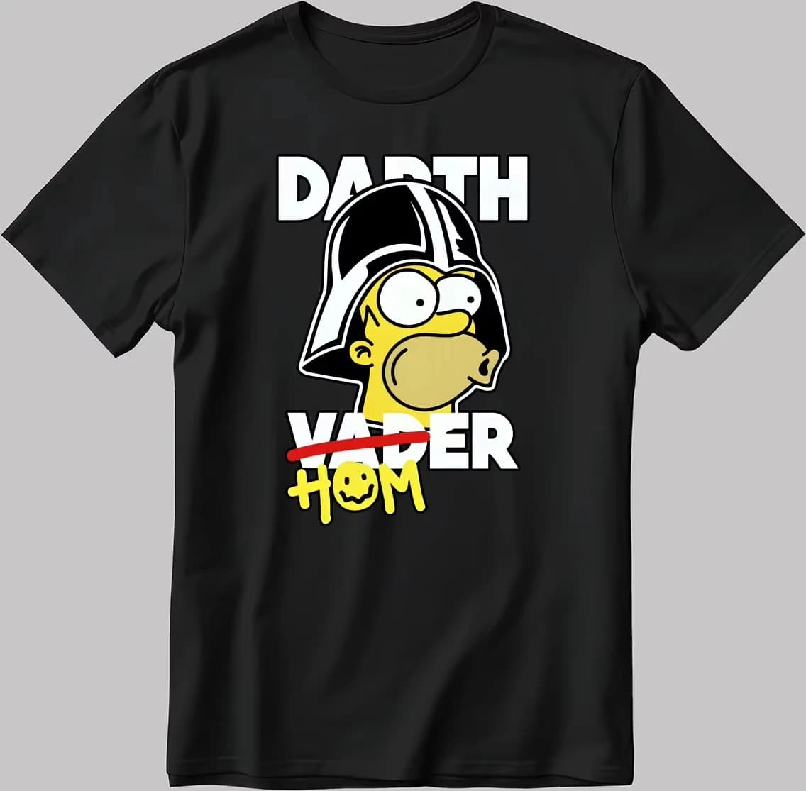 T-shirt en pur coton imprimé The Simpsons Homer J. Simpson pour hommes et femmes, surdimensionné, am