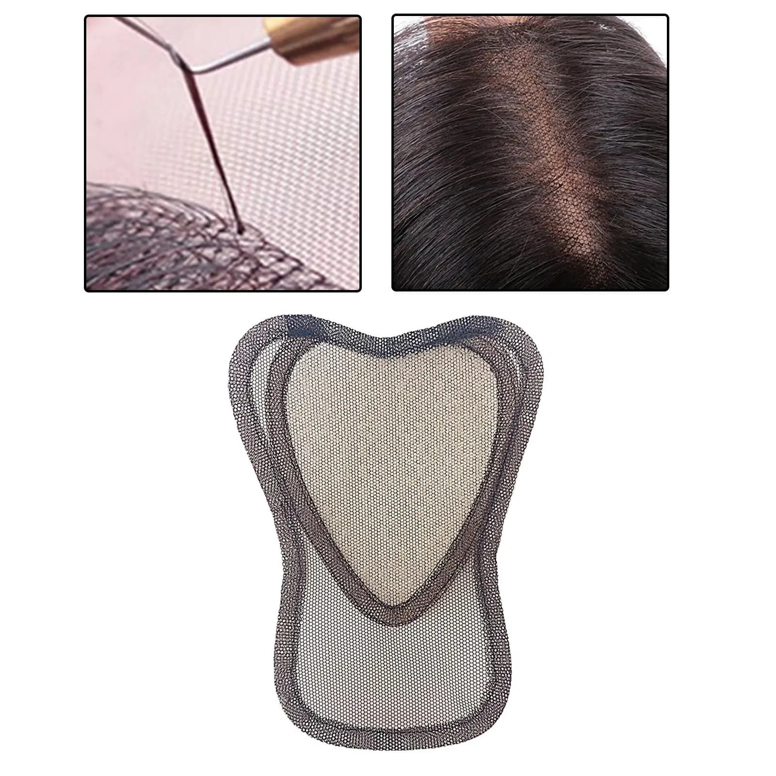 Bonnet de perruque élastique respirant pour cosplay, en forme de cœur, en maille extensible pour che