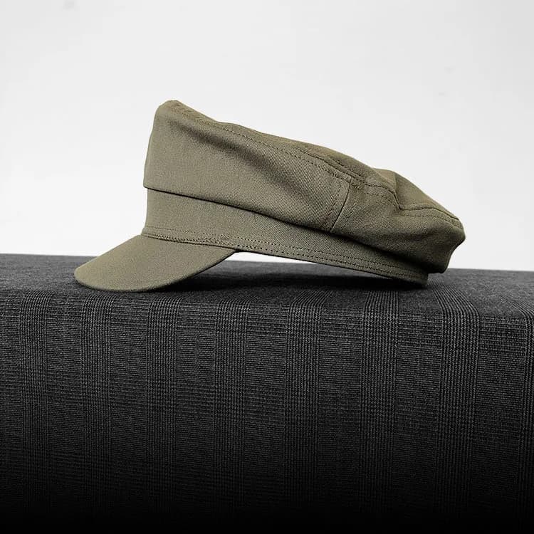 Casquette plate marine vintage, chapeau à visière tendance, béret militaire rouge rétro pour homme, 