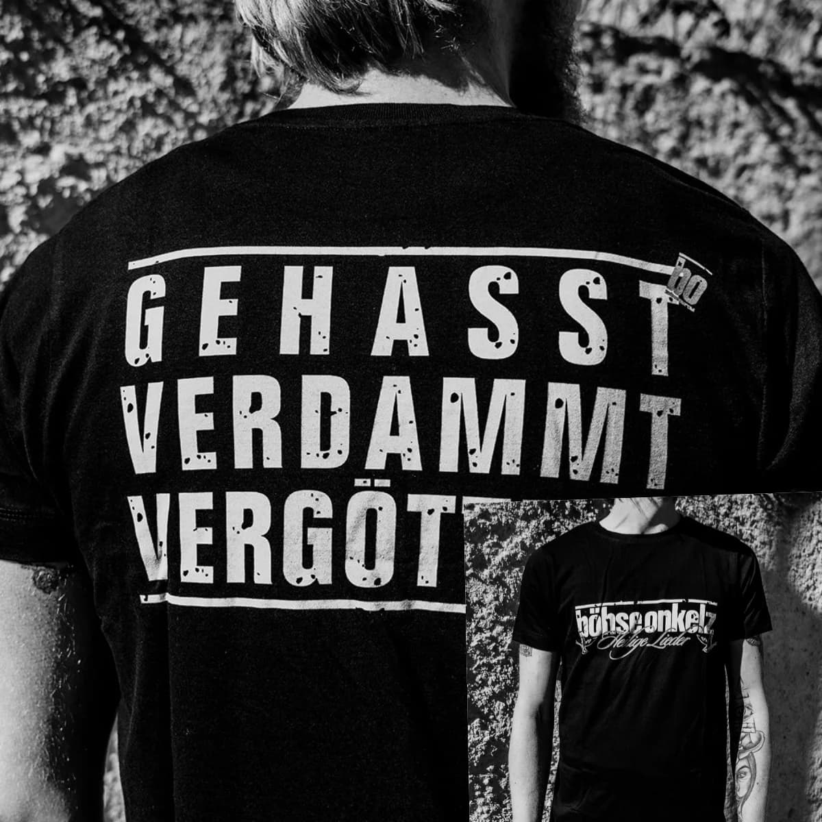 T-shirt en coton avec image de groupe musical Auf Gute Freunde Böhse Onkelz, pour hommes et femmes,