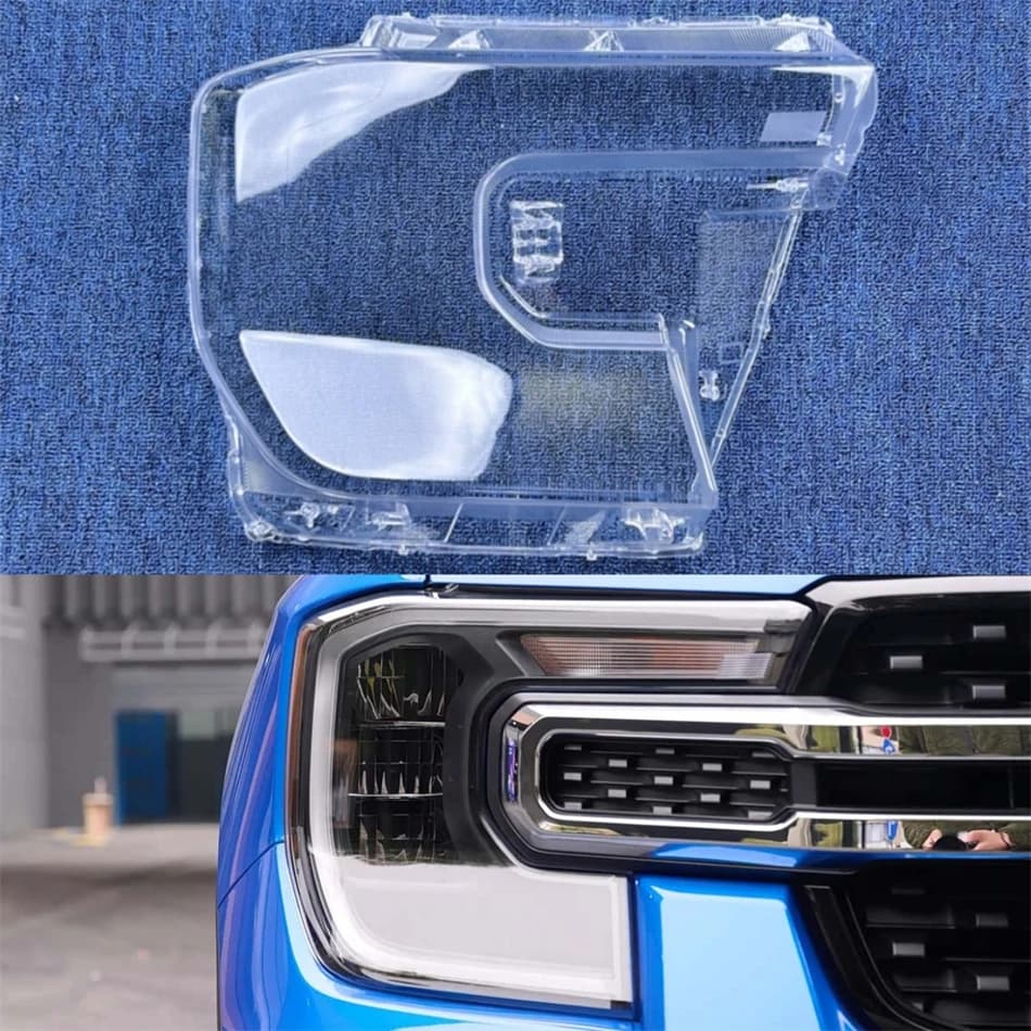 Pour Ford Ranger 2022 2023 2024 : Cache-phare avant en verre pour voiture, coque de protection des p