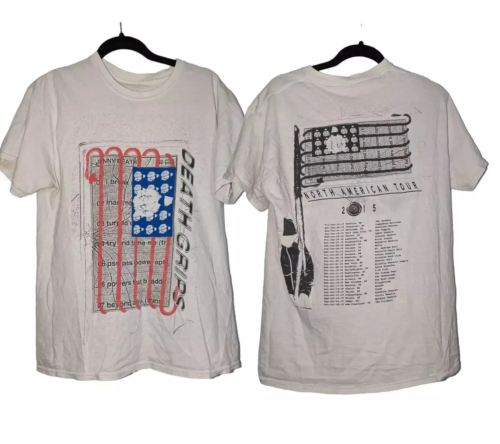 Death Grips North America Tour 2015 t-shirt pleine taille S-5XL KN947