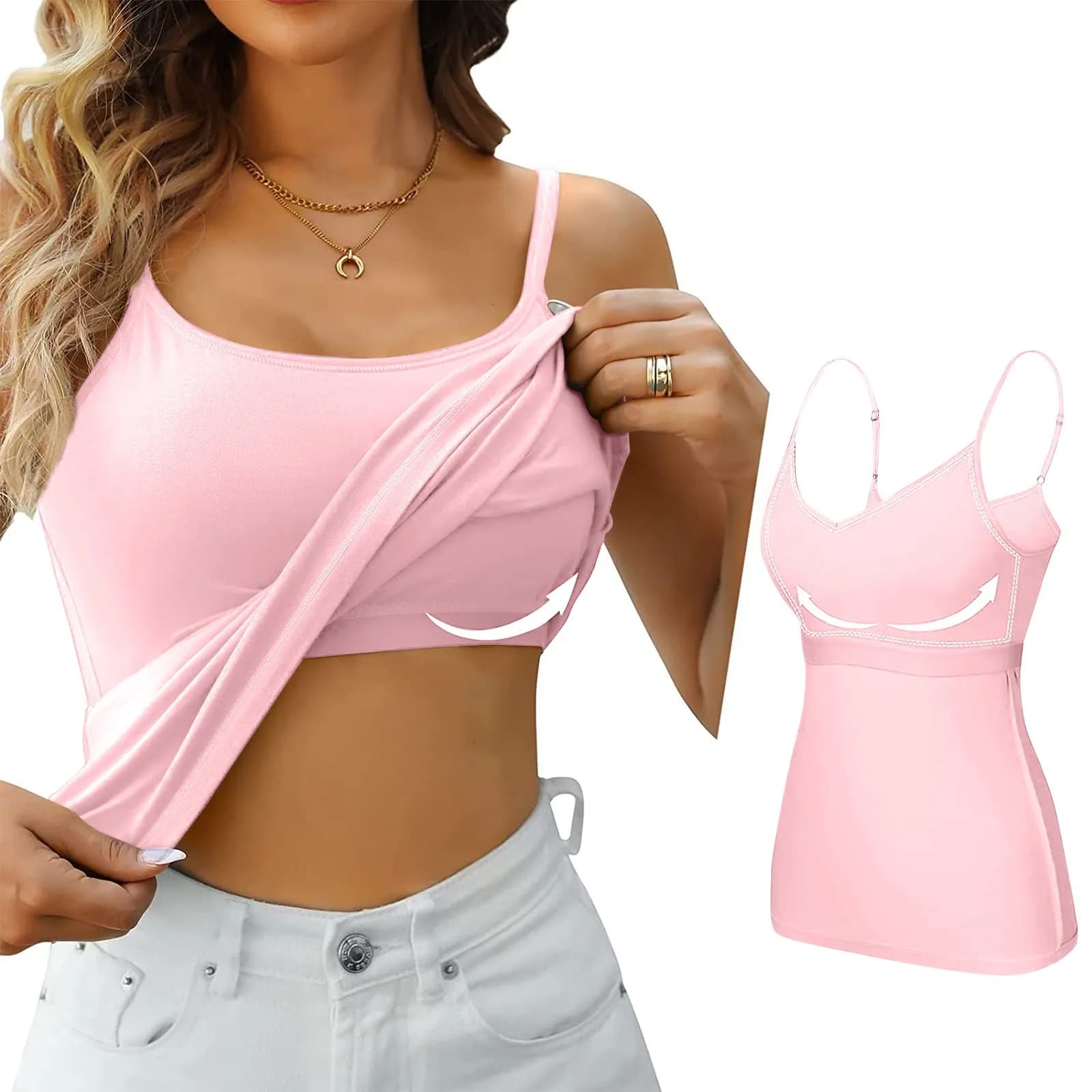 Camisole avec coussretours de poitrine astronomique pour femme, sous-vêtement respirant, sexy, été,