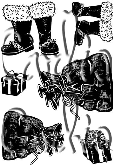 Carillons de noël, bottes de Village, matrice de découpe en métal, pochoir d'arbre bonhomme de neige