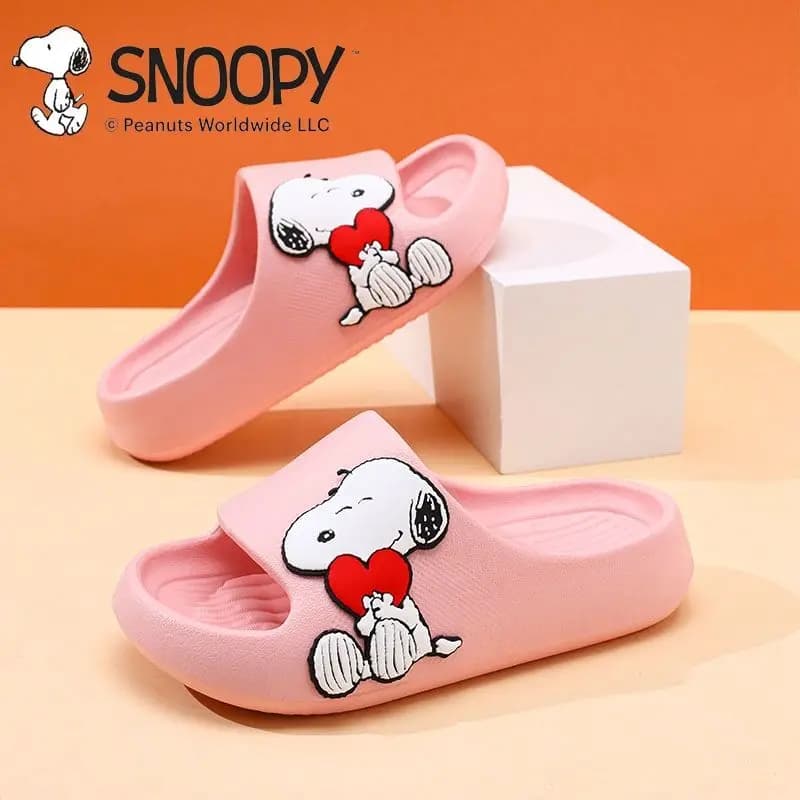 Pantoufles Snoopy, style dessin animé mignon, tongs parent-enfant à la mode et douces antidérapantes