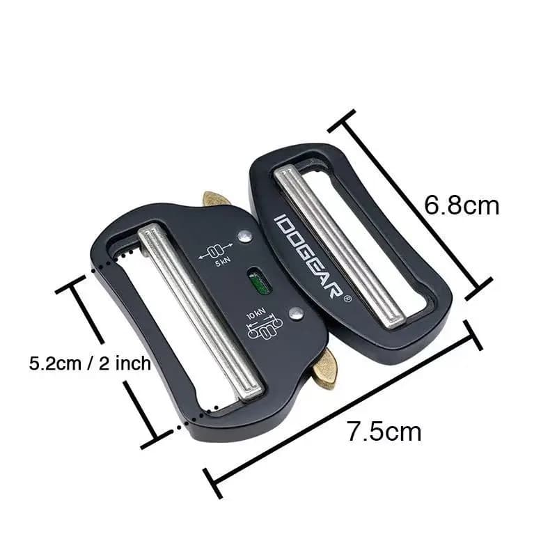 Ceinture tactique à dégagement rapide avec boucle en acier métallique, fermeture ajustable multifonc