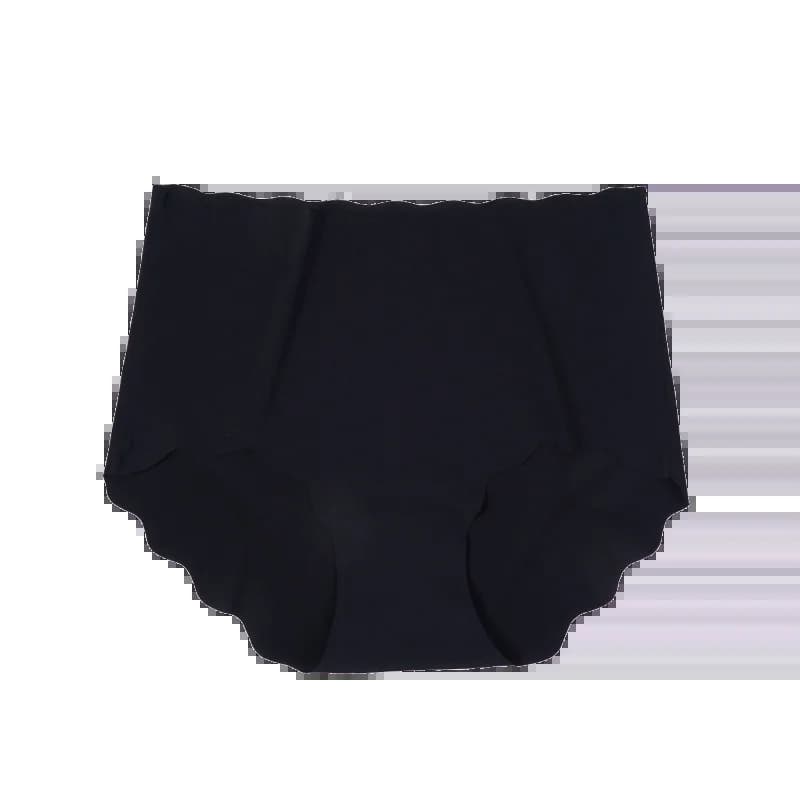Culotte invisible sans couture pour femme, sous-vêtement ultra fin, taille haute, couleur unie, conf