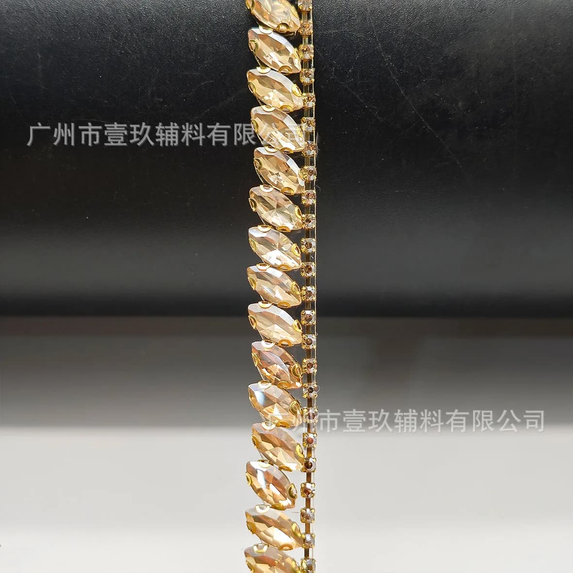 Ruban de perles en strass 1Y, ruban de garniture en résine, pierres colorées, fer sur chaîne pour br