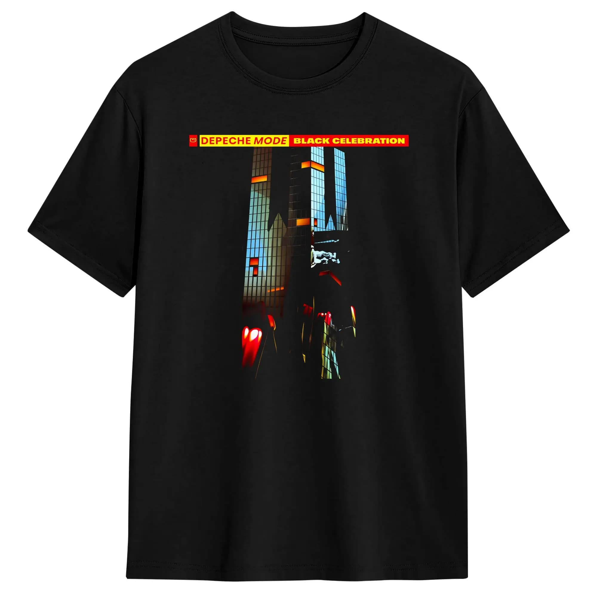 Superbe t-shirt noir Depeche Mode pour hommes, col rond, en pur coton, à manches courtes, vêtements 