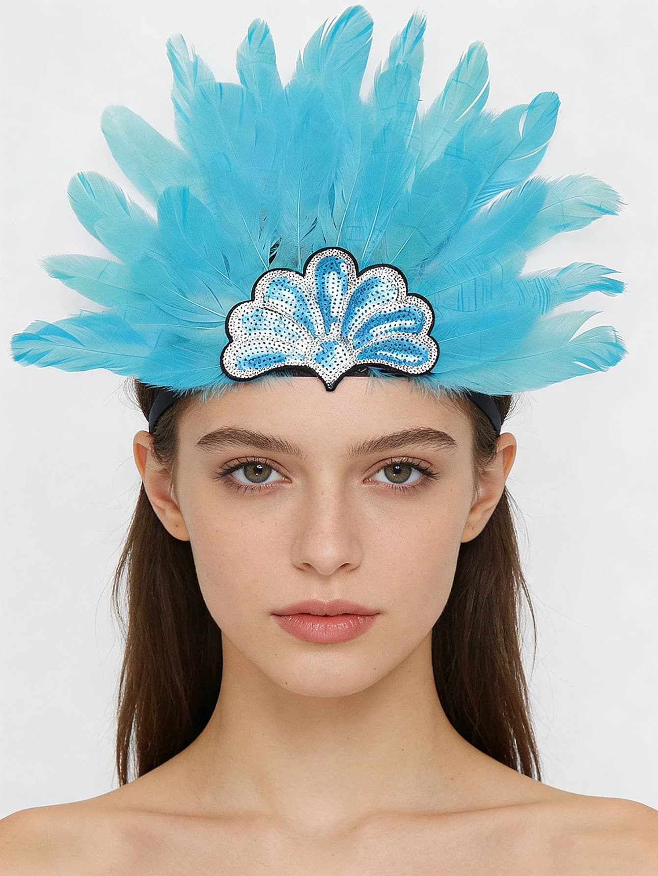 Bandeau bohème Hippie en plumes pour femmes, Costume de fête de fierté, cerceau pour cheveux, access