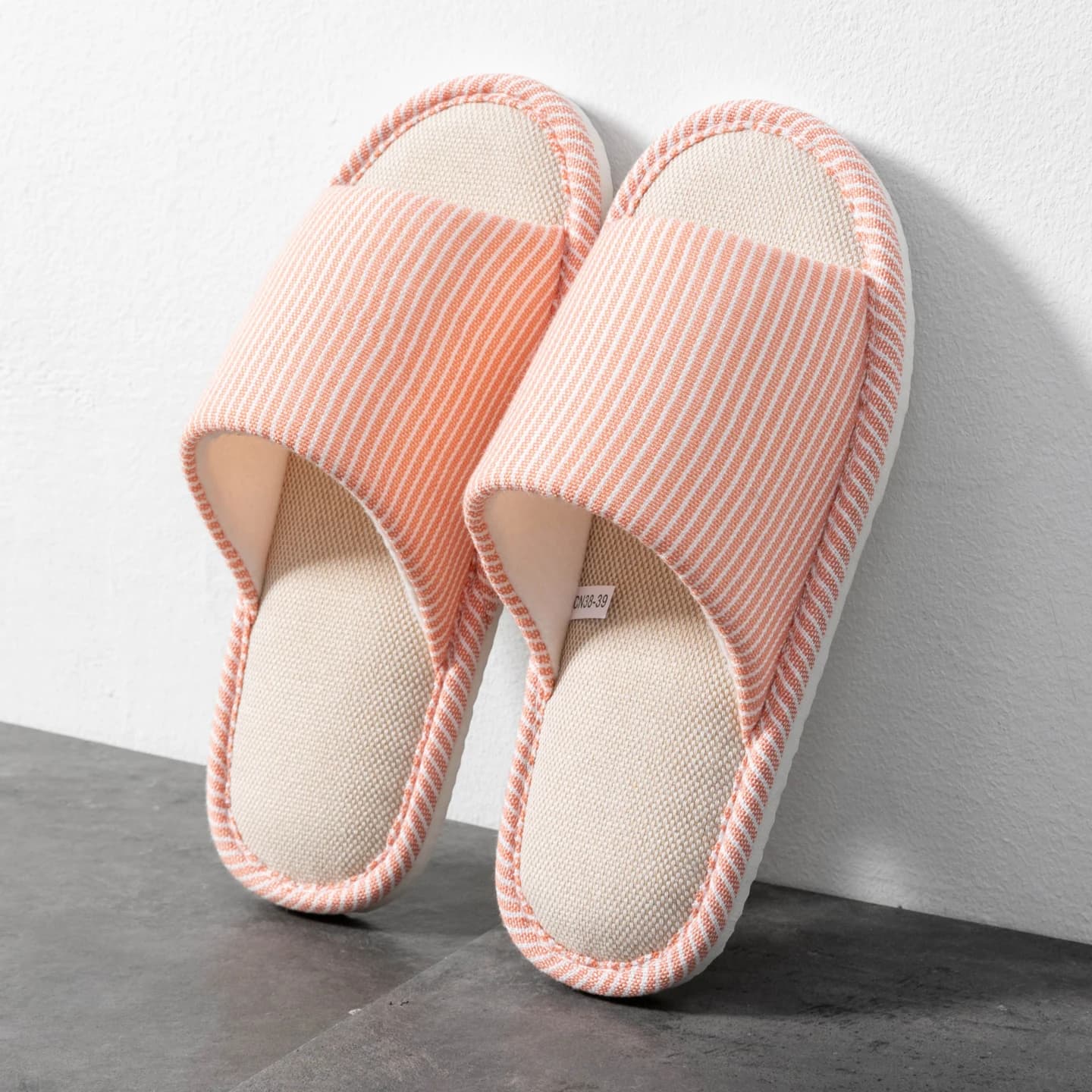 Chaussons en lin antidérapants pour hommes, respirants, pour l'intérieur, printemps-été, design à ra