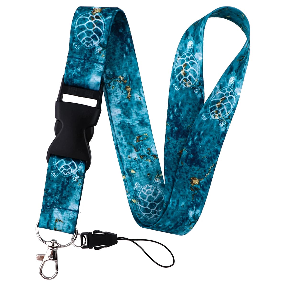 Lanières de support d'identifiant tortue de mer pour clés, sangles de téléphone portable multifoncti
