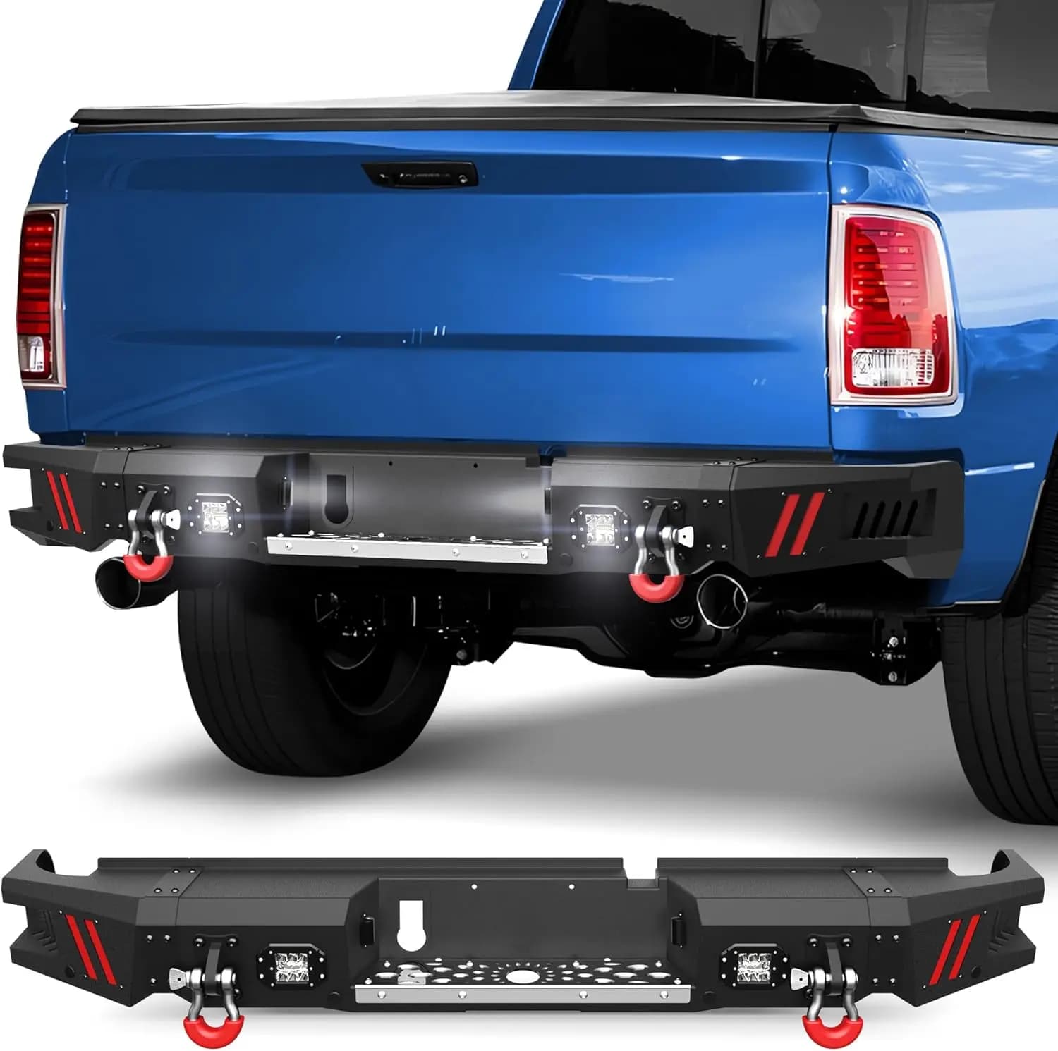 Pare-chocs arrière pour Ram 1500 2009-2018 et Ram 1500 2019-2025 Classic, pare-chocs de ramassage av