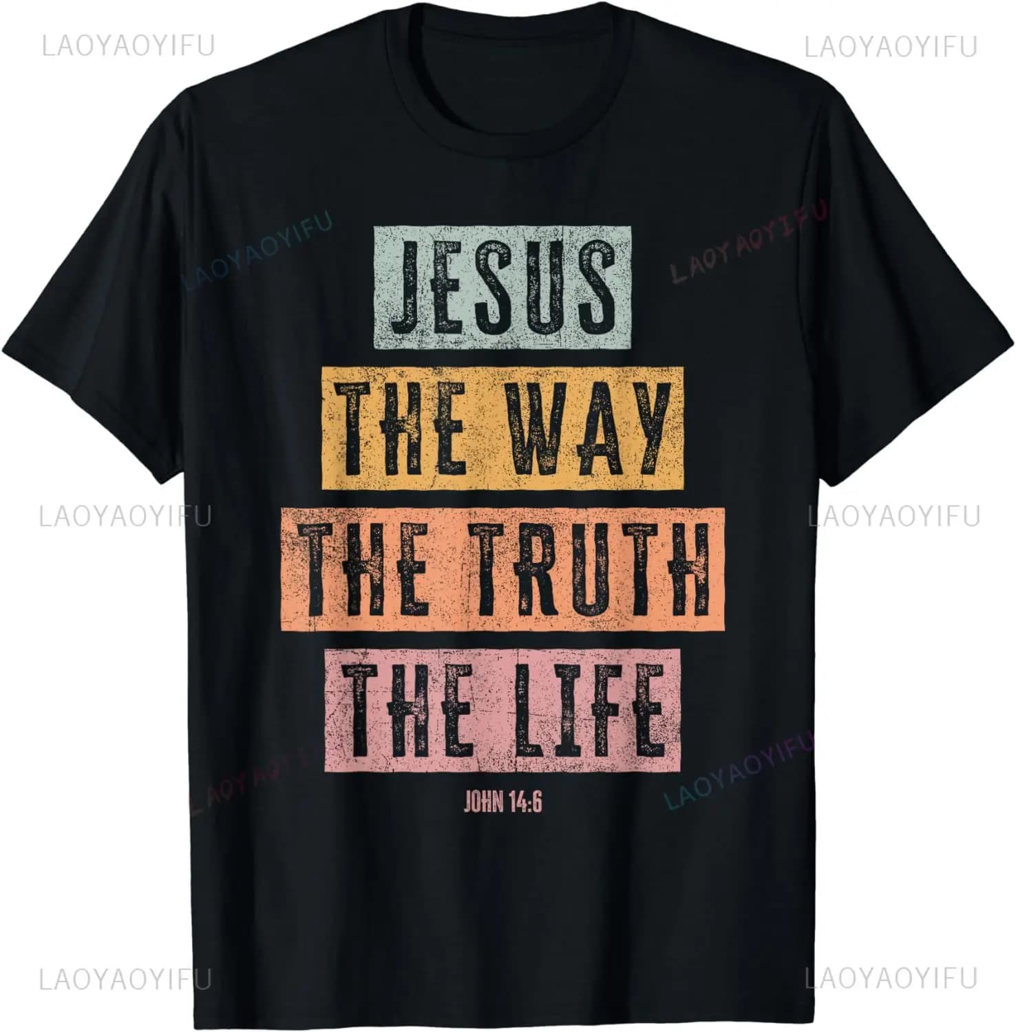 T-Shirt chrétien femmes hommes enfants jésus la façon vérité vie T-Shirt graphique t-shirts Vintage 
