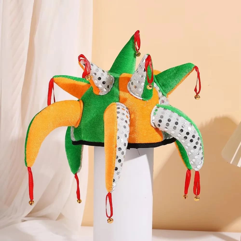 Mascarade tentacule en forme de chapeau de Clown Cool coloré habiller Clown Joker casquettes Cosplay
