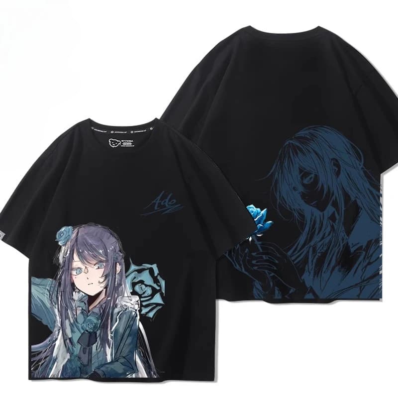 Ado World Tour 2025 Hibana t-shirt surdimensionné femmes hommes 100% coton col rond manches courtes