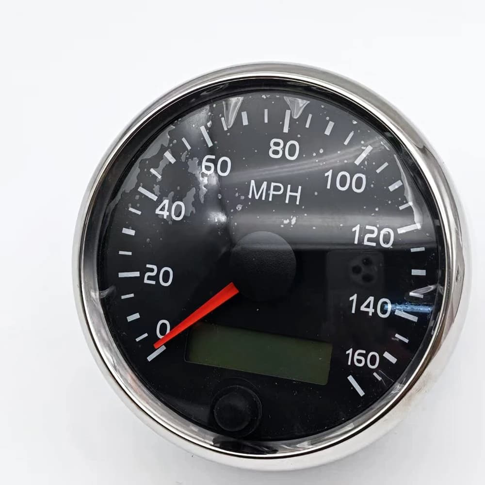 BX101874 85mm jauge de compteur de vitesse numérique en acier inoxydable 160MPH 12V 24V avec LCD 10