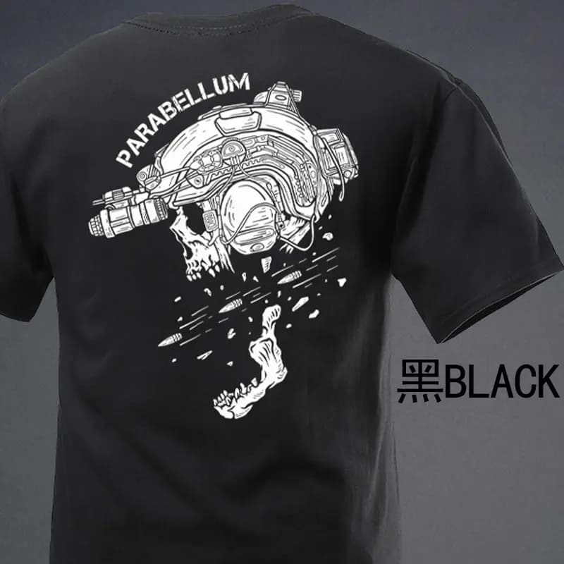 Parabellum The Fired Bullet mode T-Shirts Streetwear 100% coton hauts amples respirant t-shirt passi