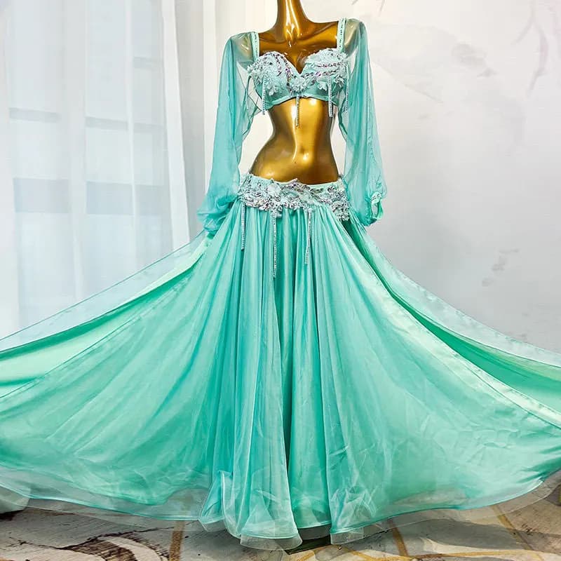 Tenue de Danse Orientale, Vêtements de Danse du Ventre, Costumes de Compétition 2026, Vêtements d'En