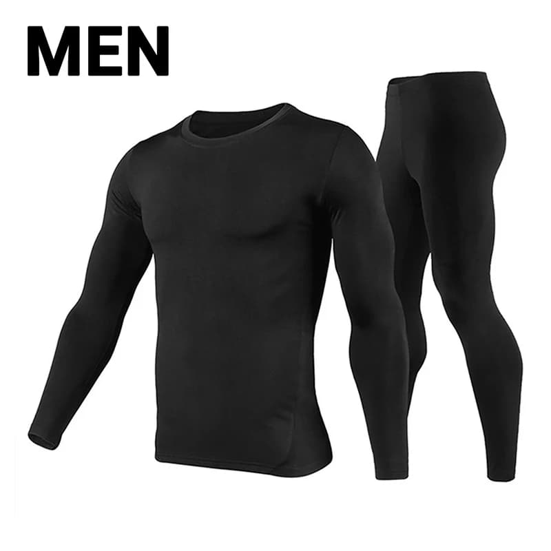 HEROBIKER ensemble de sous-vêtements thermiques moto hommes ski hiver couches de Base chaudes serré