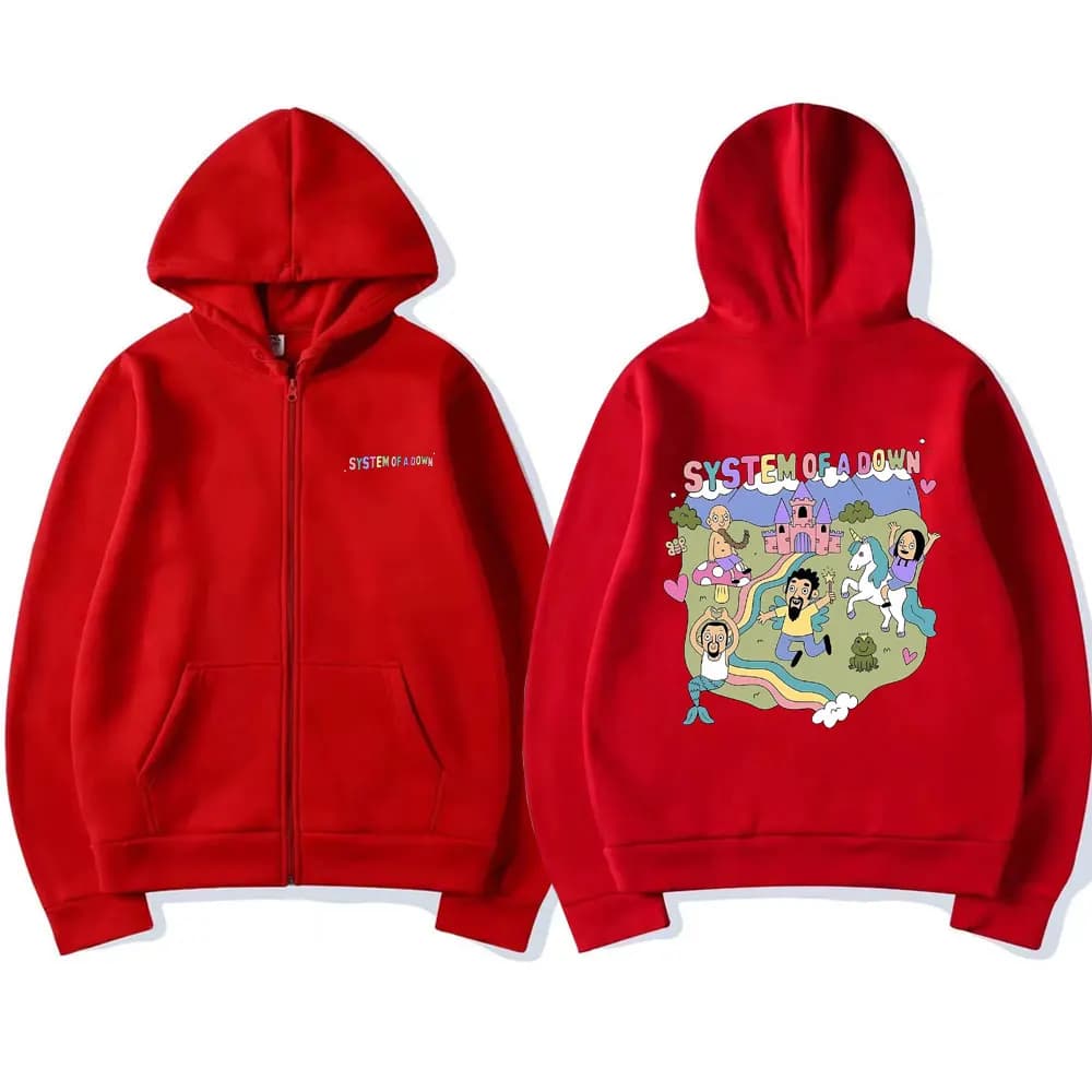 Système d'un sweat à capuche avec fermeture éclair pour homme et femme, Vintage, groupe de musique R