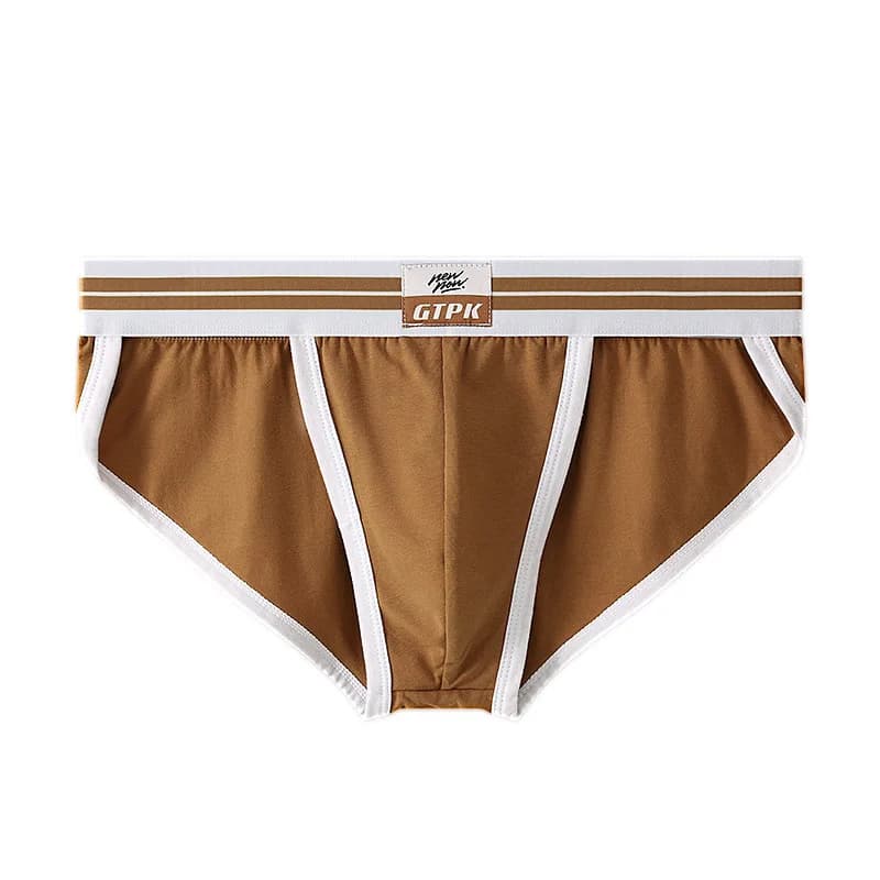 Sous-vêtement en coton respirant pour homme, slip confortable, culotte triangle, taille moyenne, dou