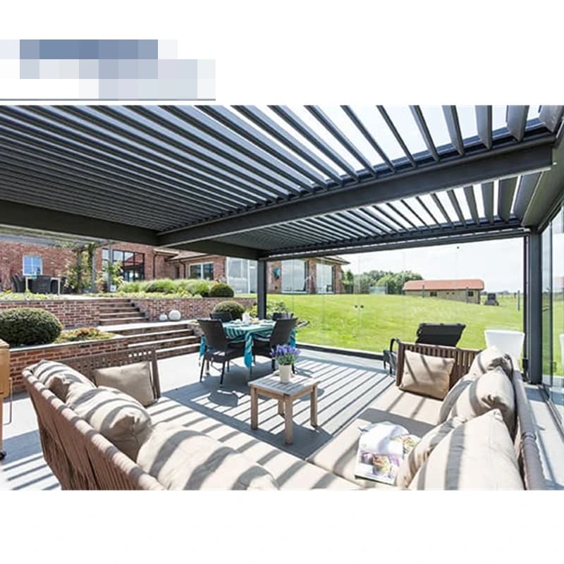 Toit d'arbre résistant à la pluie personnalisé, auvent en aluminium, pour terrasse, extérieur