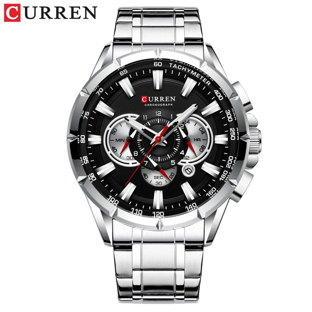 CURREN nouveau chronographe de Sport décontracté montres pour hommes bracelet en acier inoxydable mo