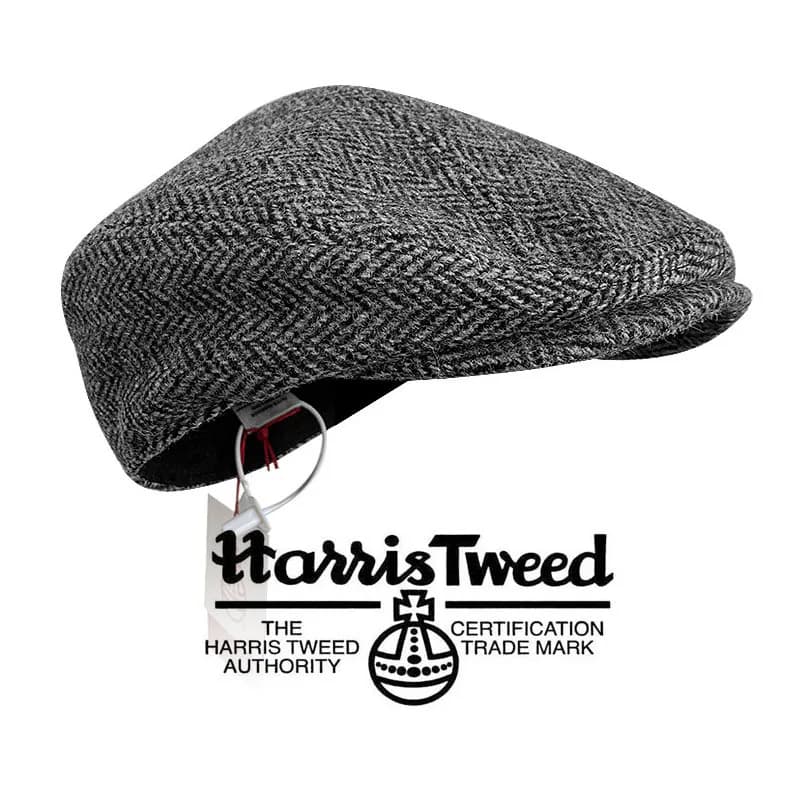 Chapeau rétro authentique en Harris Tweed pour homme - Casquette bec de canard 100 % laine chaude, b