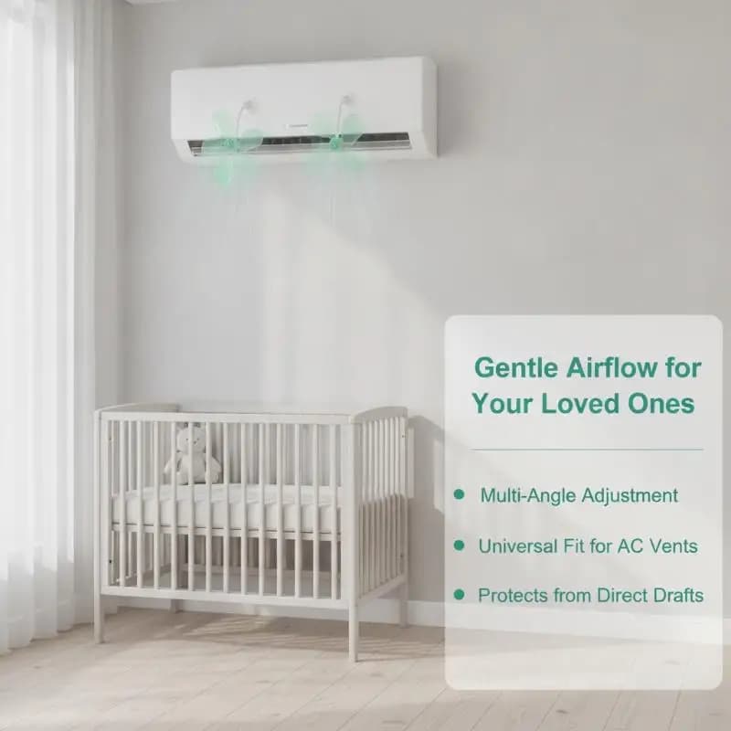 Déflecteur de vent pour climatiseur, 3 pièces, anti-vent direct, réglable pour la maison, le bureau,