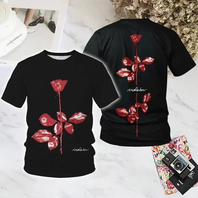 T-shirts imprimés 3D du groupe de rock Depeche Mode, nouvelle collection été, tendance hip-hop pour 